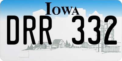 IA license plate DRR332