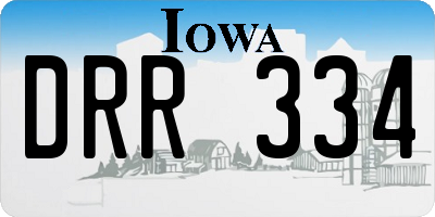 IA license plate DRR334