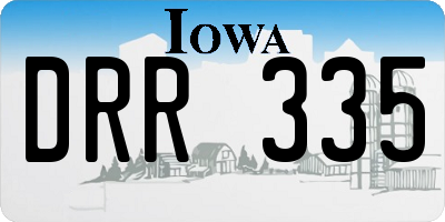 IA license plate DRR335