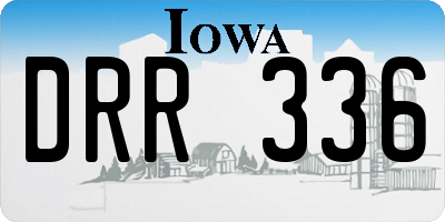 IA license plate DRR336