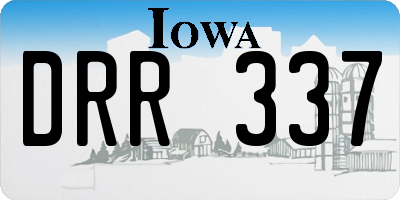 IA license plate DRR337