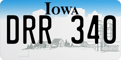 IA license plate DRR340
