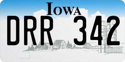 IA license plate DRR342