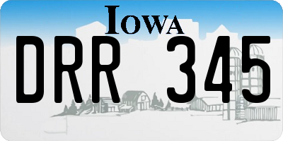 IA license plate DRR345