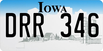 IA license plate DRR346