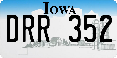 IA license plate DRR352