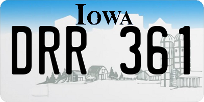 IA license plate DRR361