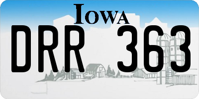 IA license plate DRR363