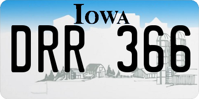 IA license plate DRR366