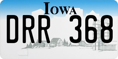 IA license plate DRR368