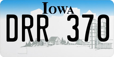 IA license plate DRR370