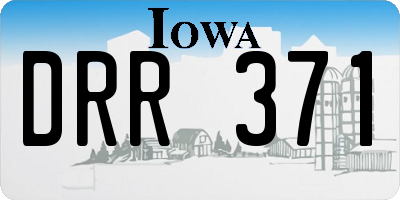 IA license plate DRR371