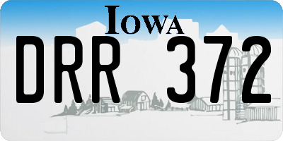 IA license plate DRR372