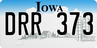 IA license plate DRR373