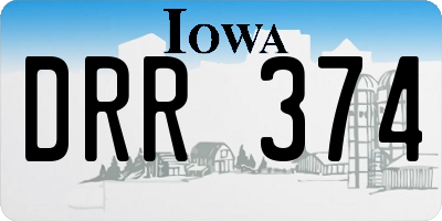 IA license plate DRR374