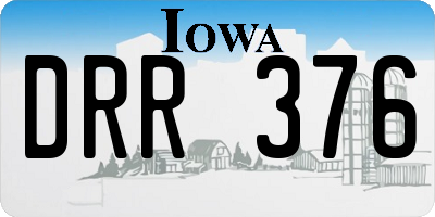 IA license plate DRR376