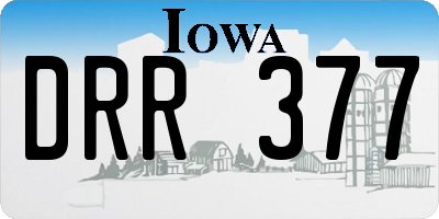 IA license plate DRR377