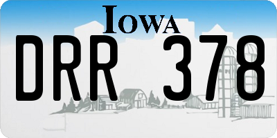 IA license plate DRR378