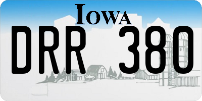 IA license plate DRR380