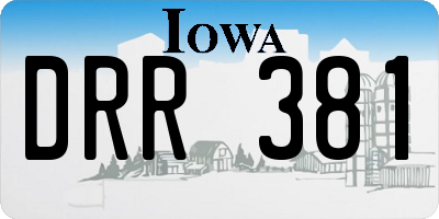 IA license plate DRR381