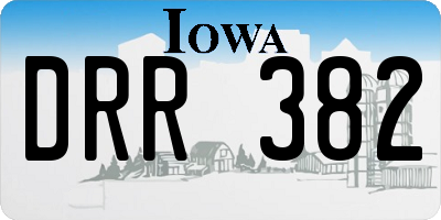 IA license plate DRR382