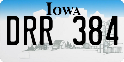 IA license plate DRR384