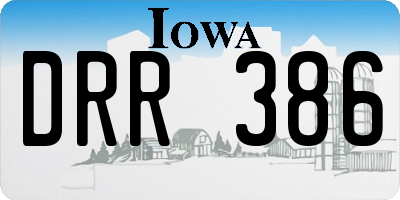 IA license plate DRR386