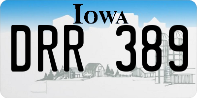 IA license plate DRR389