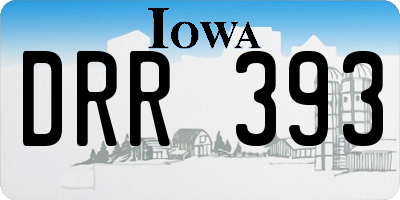 IA license plate DRR393