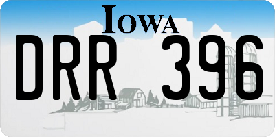 IA license plate DRR396