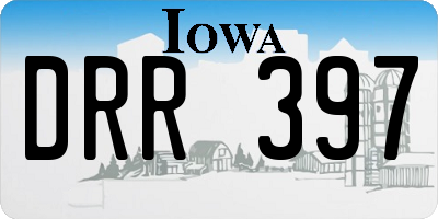 IA license plate DRR397