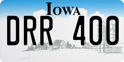 IA license plate DRR400
