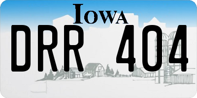 IA license plate DRR404
