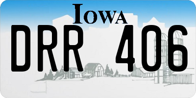 IA license plate DRR406