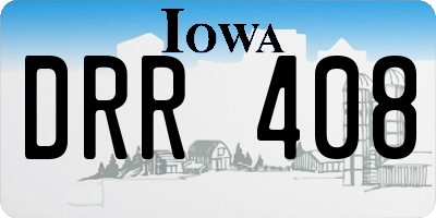 IA license plate DRR408