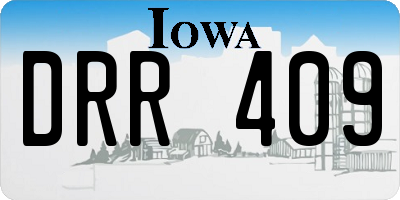 IA license plate DRR409