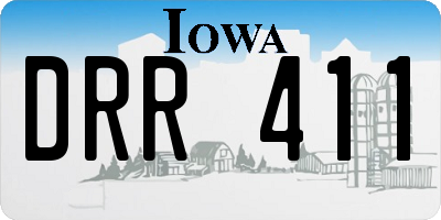 IA license plate DRR411