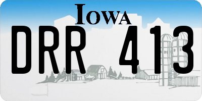 IA license plate DRR413
