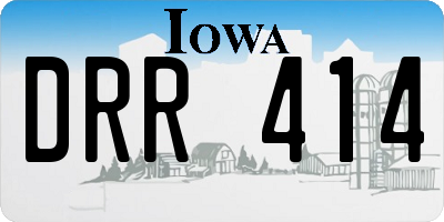 IA license plate DRR414