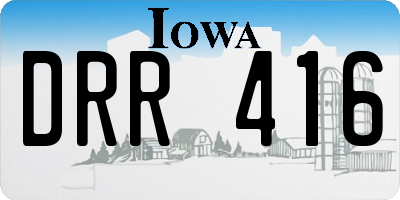 IA license plate DRR416