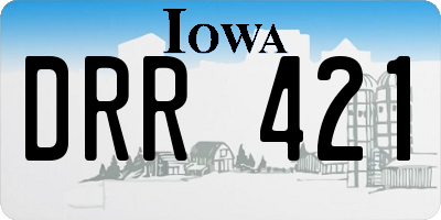 IA license plate DRR421