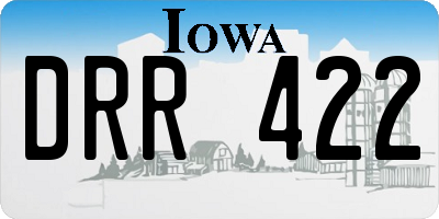 IA license plate DRR422
