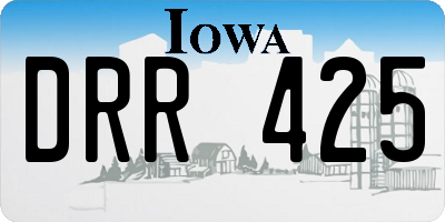 IA license plate DRR425