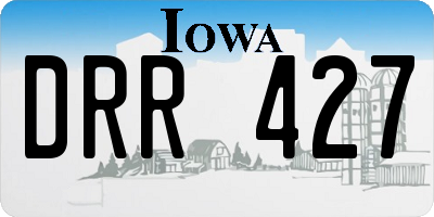 IA license plate DRR427