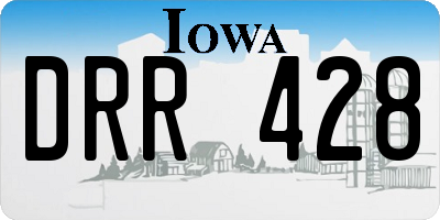 IA license plate DRR428