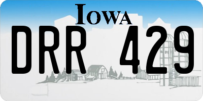IA license plate DRR429