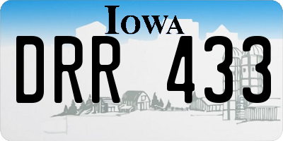IA license plate DRR433
