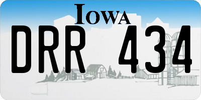 IA license plate DRR434