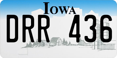 IA license plate DRR436