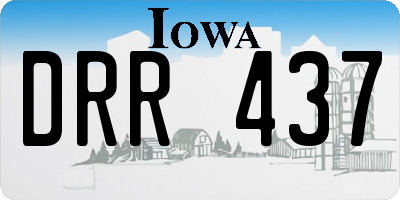 IA license plate DRR437